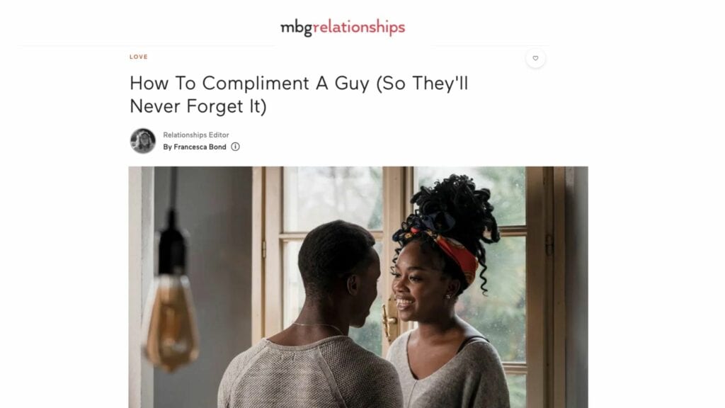 how to compliment a guy by mind body green