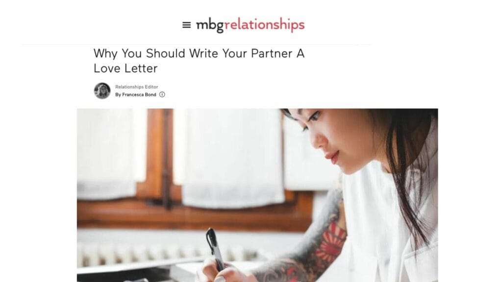why you should write your partner a love letter