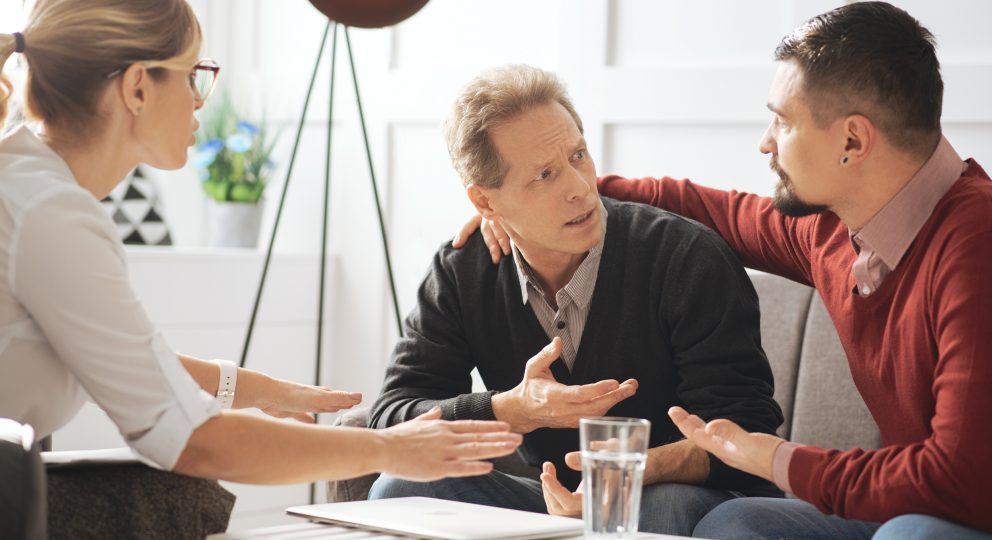 same-sex couple with Gottman Method therapist