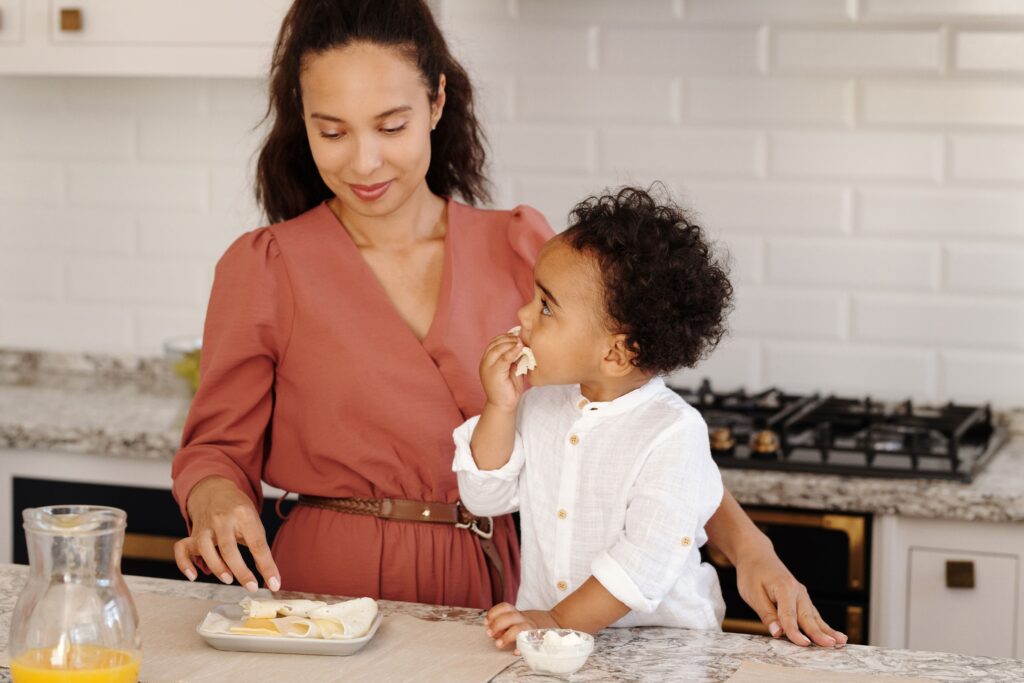 gummy bear mom feeding child